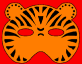 Disegno Tigre  pitturato su matteo
