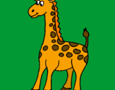 Disegno Giraffa pitturato su GIRA GIRA LA GIRAFFA
