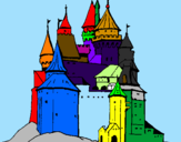 Disegno Castello medievale  pitturato su  LUCA