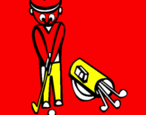 Disegno Golf II pitturato su THEODOORO