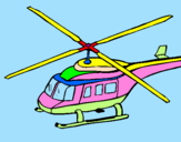 Disegno Elicottero   pitturato su Francesco