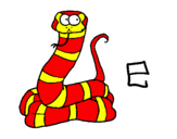 Disegno Serpente  pitturato su SAM