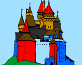 Disegno Castello medievale  pitturato su Alberto