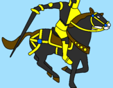 Disegno Cavaliere a cavallo IV pitturato su andrea t