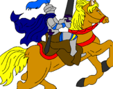 Disegno Cavaliere a cavallo pitturato su Martina Ticali <3
