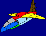 Disegno Nave in fase di atterraggio pitturato su MariarosariaeGiuseppe