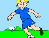 Disegno Giocare a calcio pitturato su gaetano96