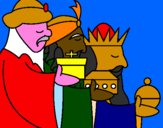 Disegno I Re Magi 3 pitturato su ALESSANDRO