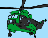 Disegno Elicottero di salvataggio  pitturato su salvatore fragale