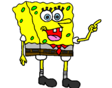 Disegno Spongebob pitturato su gabriele