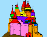 Disegno Castello medievale  pitturato su Michela