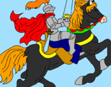 Disegno Cavaliere a cavallo pitturato su Leo e Kevin