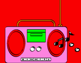 Disegno Radio cassette 2 pitturato su VERONICA