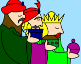 Disegno I Re Magi 3 pitturato su ALESSIA