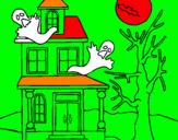 Disegno Casa del terrore pitturato su LORENZO