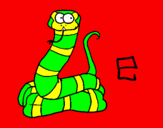Disegno Serpente  pitturato su niw