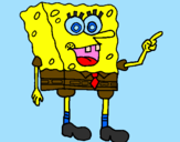 Disegno Spongebob pitturato su elisa  e  daniele pozzoli