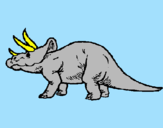 Disegno Triceratops  pitturato su RICHY