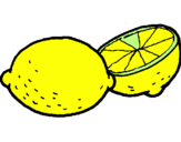 Disegno limone  pitturato su Emy