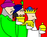 Disegno I Re Magi 3 pitturato su Nicolò