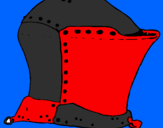 Disegno Casco da cavaliere  pitturato su stefano