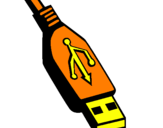 Disegno USB pitturato su maikol