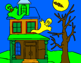 Disegno Casa del terrore pitturato su manuel pavone