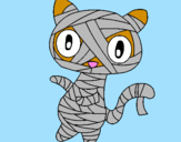 Disegno Mummia gatto scaraboechio pitturato su UCUpower