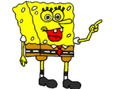 Disegno Spongebob pitturato su michele