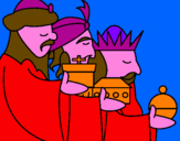 Disegno I Re Magi 3 pitturato su SARA