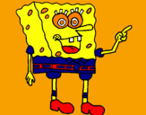 Disegno Spongebob pitturato su harmanjot