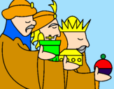 Disegno I Re Magi 3 pitturato su PER MAMMA E CRISTIAN