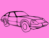 Disegno Auto sportiva  pitturato su simone