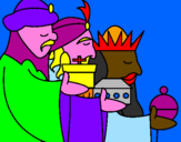 Disegno I Re Magi 3 pitturato su arianna