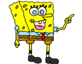 Disegno Spongebob pitturato su chiara