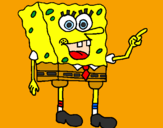 Disegno Spongebob pitturato su DIEGO