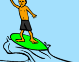 Disegno Surf pitturato su alessio