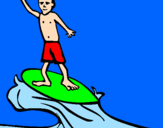 Disegno Surf pitturato su cristina
