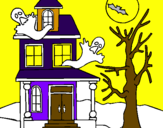 Disegno Casa del terrore pitturato su SARA