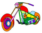 Disegno Motocicletta pitturato su marco
