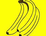 Disegno Banane  pitturato su giulia a 
