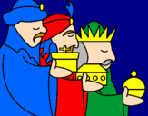 Disegno I Re Magi 3 pitturato su miriana,giulia colazzo.