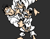 Disegno Mossa di judo  pitturato su Brunovincenzo