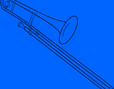 Disegno Trombone  pitturato su Lsarac.uca 