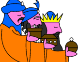Disegno I Re Magi 3 pitturato su paolo