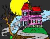Disegno Casa incantata  pitturato su LISA