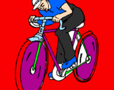 Disegno Ciclismo pitturato su cristian