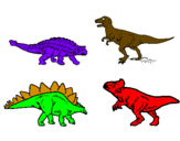 Disegno Dinosauri di terra  pitturato su vito       nonna