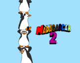 Disegno Madagascar 2 Pinguino pitturato su Ale