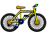 Disegno Bicicletta pitturato su alice